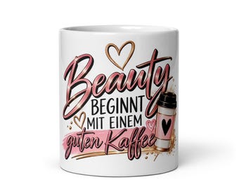 Taza blanca y brillante