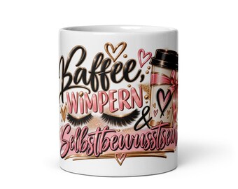White, shiny cup