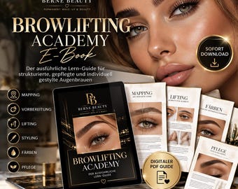Brow Lifting Academy | Digital Learning Guide | Brow Lifting Step by Step | Mapping, Lifting, Styling & Tinting | Beauty E-Book PDF