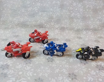 Micro Machine Mini  Mighty Morphin Power Rangers Battle Bikes -  Figures - Pre-owned