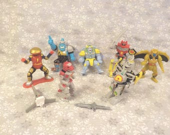 Assortment Of 1990's Bandai Power Rangers & Other Mini Action Figures ~ 2.5" Mini Action Figure - Pre-owned