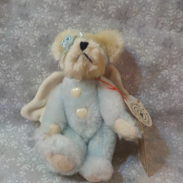 Boyds Bears Retired Pastel Blue Angel Bear "Zephyr "