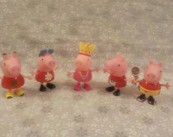 Peppa Pig  PVC Figures Cake Toppers - Pre-owned