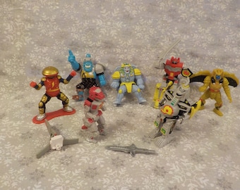 Assortment Of 1990's Bandai Power Rangers & Other Mini Action Figures ~ 2.5" Mini Action Figure - Pre-owned