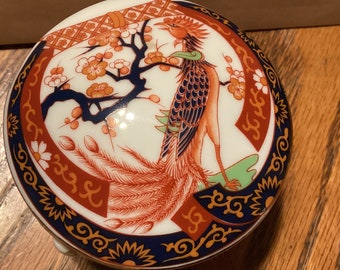 Vintage Porcelain UCGC Japan Round Lidded Trinket Box