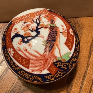 Vintage Porcelain UCGC Japan Round Lidded Trinket Box