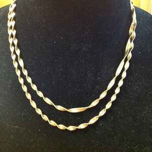 Vintage Gold Tone Twisted Necklace- Single Or Double