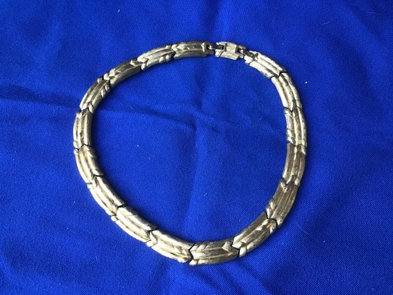 Vintage Monet Rectangular Choker, Links, Has An E… - image 1