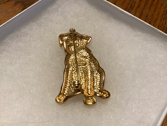 Vintage Gold Tone Dog With Black Spots Pin/Brooch - image 2