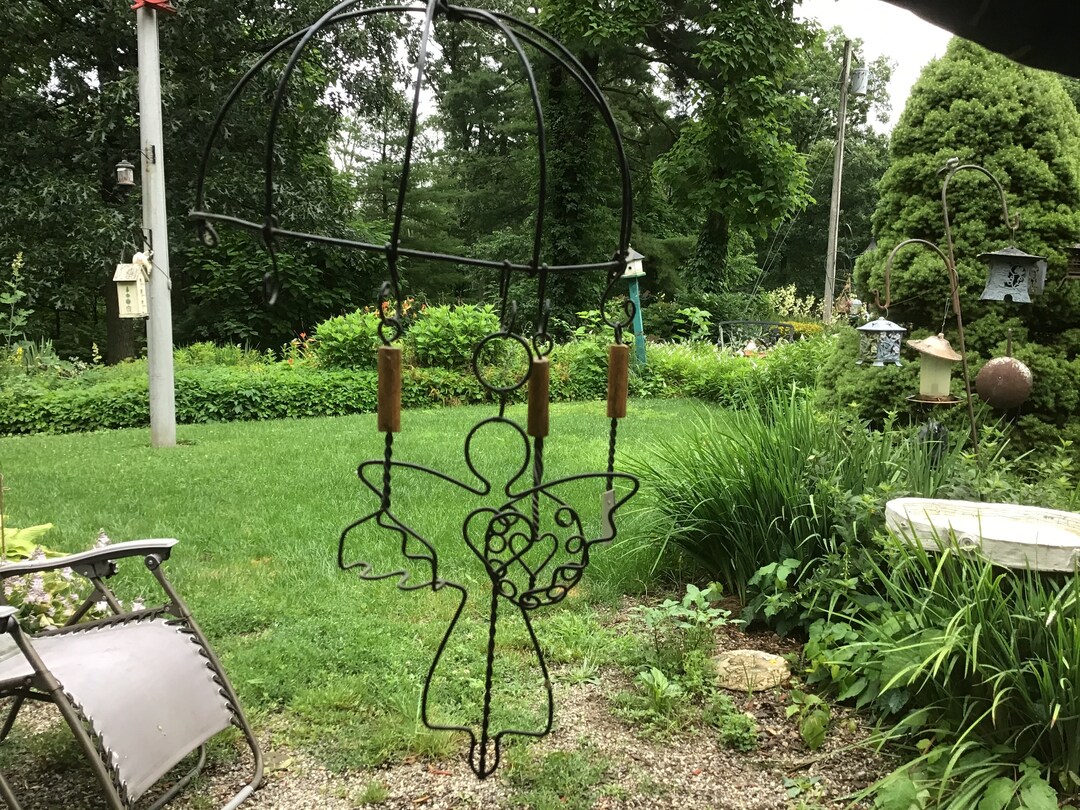 Vintage Cast Iron Wall Planter / Iron Pot Holder With Angel Etsy