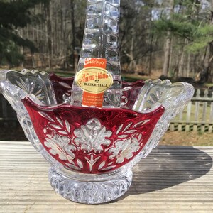 アンナヒュッテ／カミエグラス クリスタルガラス Anna Hutte Crystal Basket - Etsy
