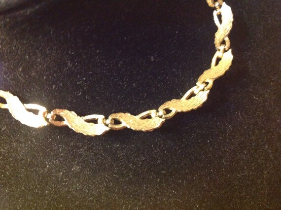 Vintage Monet Goldtone Necklace Signed Tag - image 6