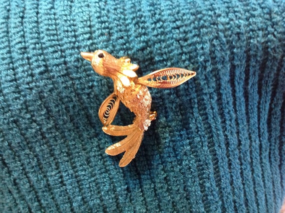 Vintage J.J. Jonette Jewelry Company Goldtone Bird Brooch - Etsy