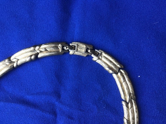Vintage Monet Rectangular Choker, Links, Has An E… - image 5