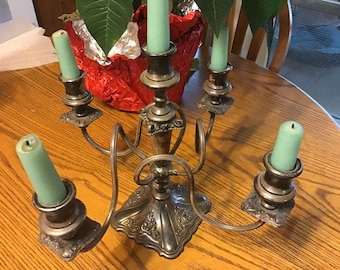 VINTAGE | Multi Arm Candelabra | F.B. Rogers Silver Plated Candle