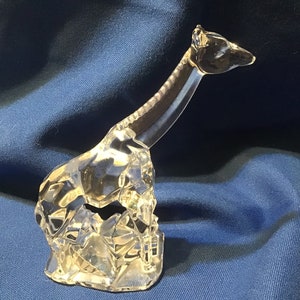 Vintage Standing Decorative Glass Giraffe Figurine