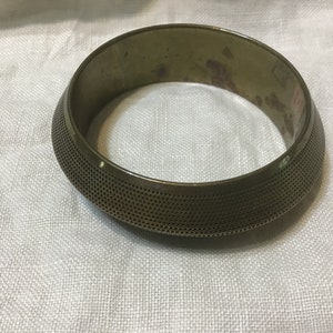 Vintage Brass Bangle Bracelet Mesh Design Made In India