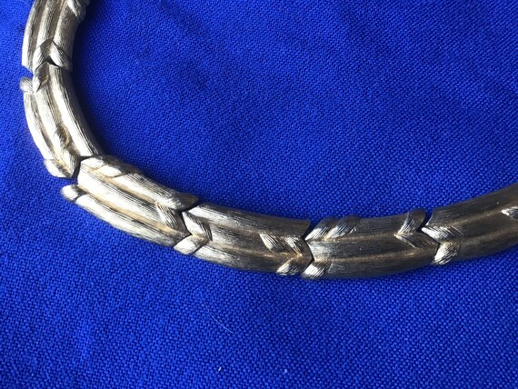 Vintage Monet Rectangular Choker, Links, Has An E… - image 3