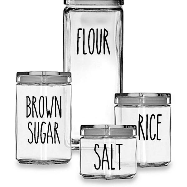 Kitchen Canister Labels Etsy