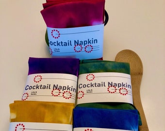 Shibori Cocktail Napkins (set of 4)