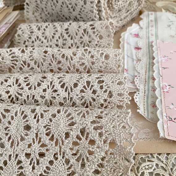 Wide crochet trim by on sale the yard