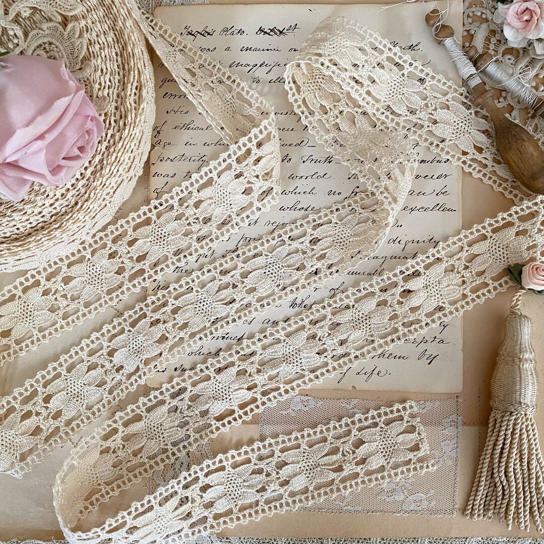 Vintage Crochet Bobbin Lace Ribbon Trim by the Yard - Etsy