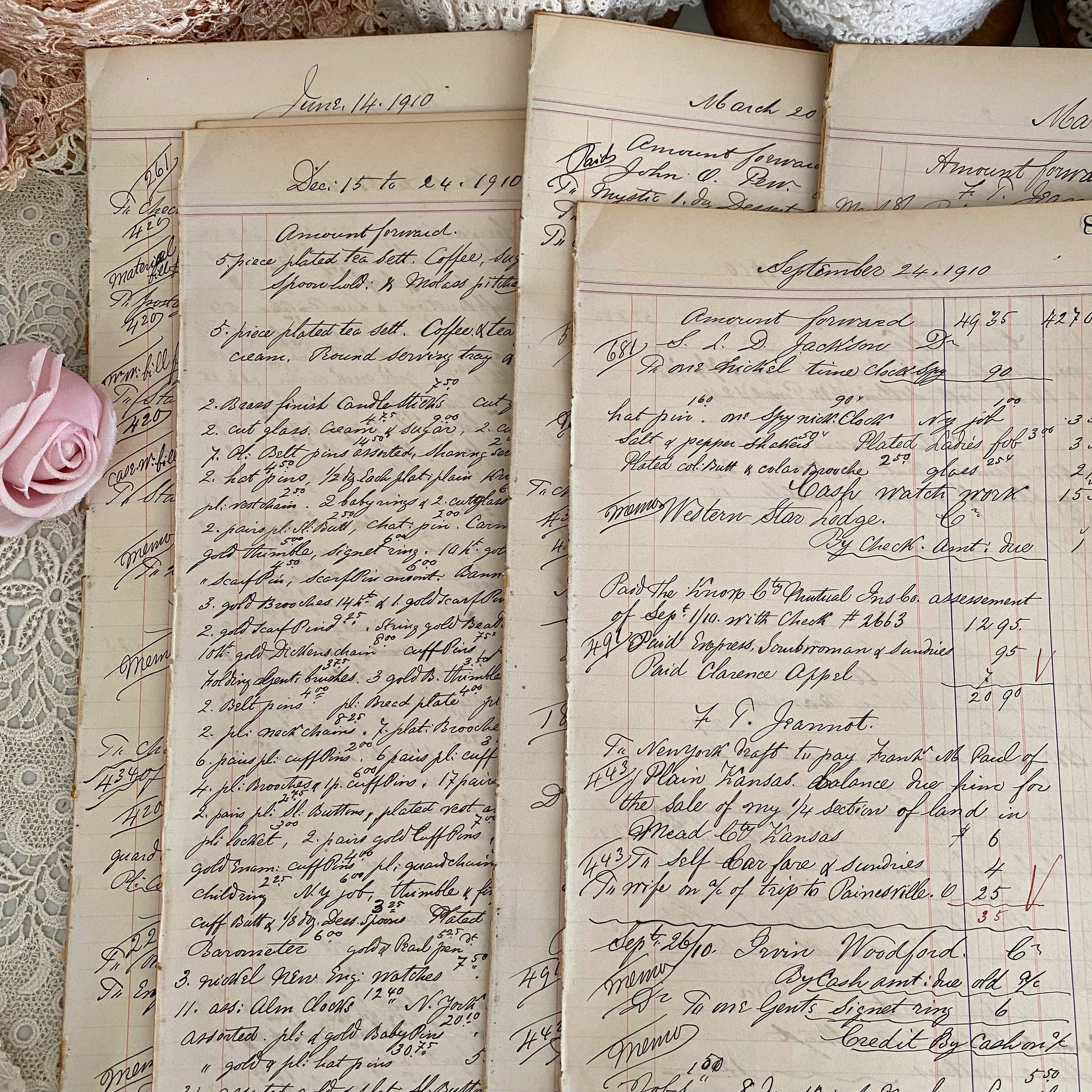Paper Notes 1900 Antique 1900s Jewelry Store Ledger Record Paper - Etsy