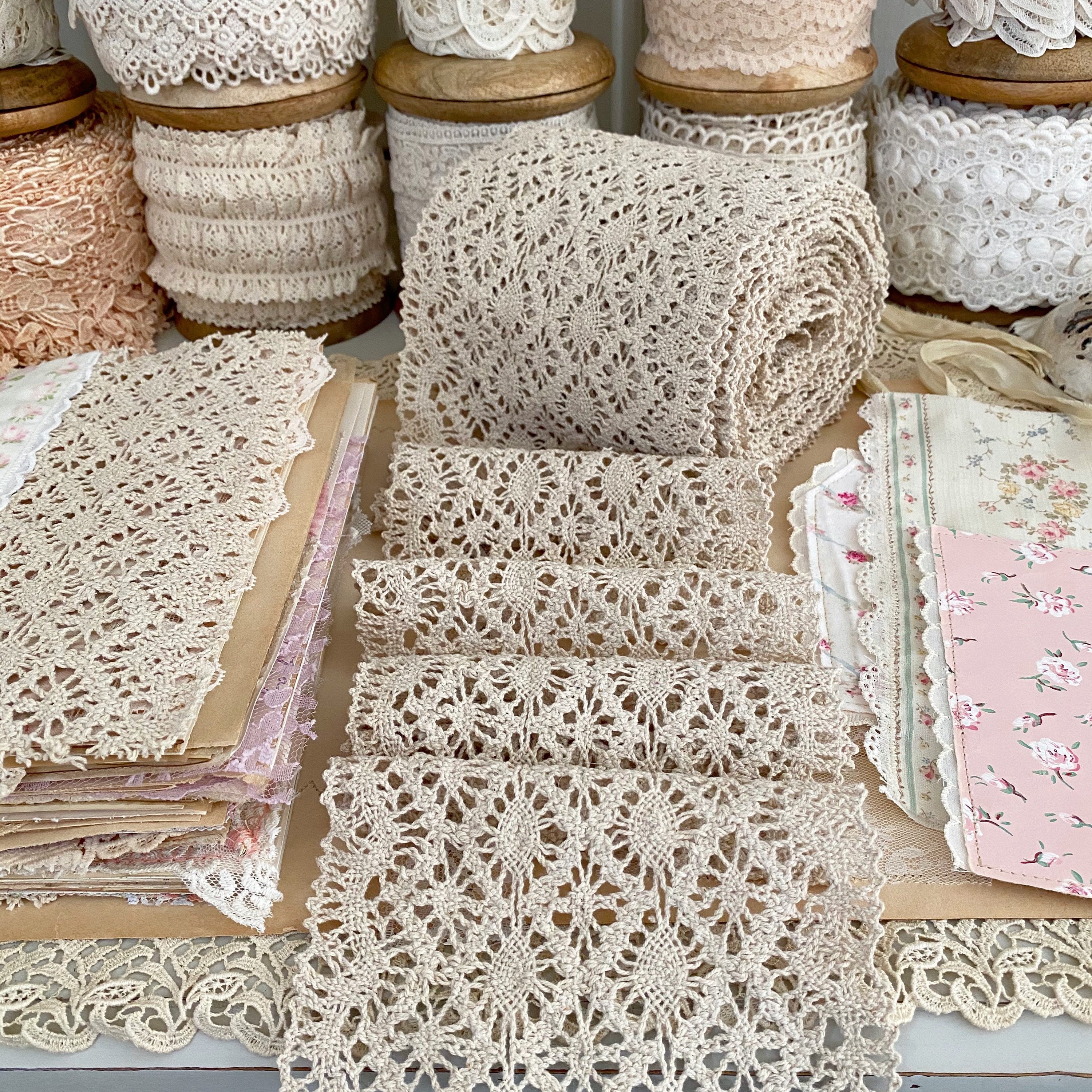 Wide Crochet Lace Trim by the Yard Etsy