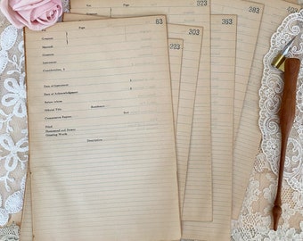 Antique 1900s mortgage loan document ledger papers- blank