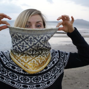Knitting Pattern: Ombeline Cowl // Adult Cowl // Colorwork // Gradient Yarn Pattern