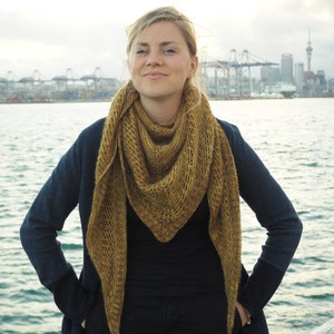 Knitting Pattern: Sweet Manuka Shawl // Adult Knit Shawl // Textured Shawl Wool Lace Knit