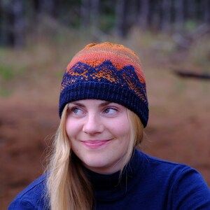Knitting Pattern: Wildfire Hat sport // Adult Mountain - Etsy
