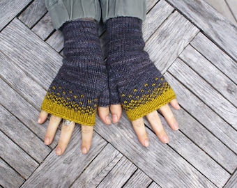 Knitting Pattern: Driftless Mitts (DK) // Adult Wool Mitts Mittens // Easy Colorwork Knitting