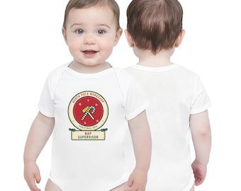 Nap Supervisor Baby Bodysuit, Baby Christmas Outfit, Matching Family Christmas Bodysuit, Baby Gift
