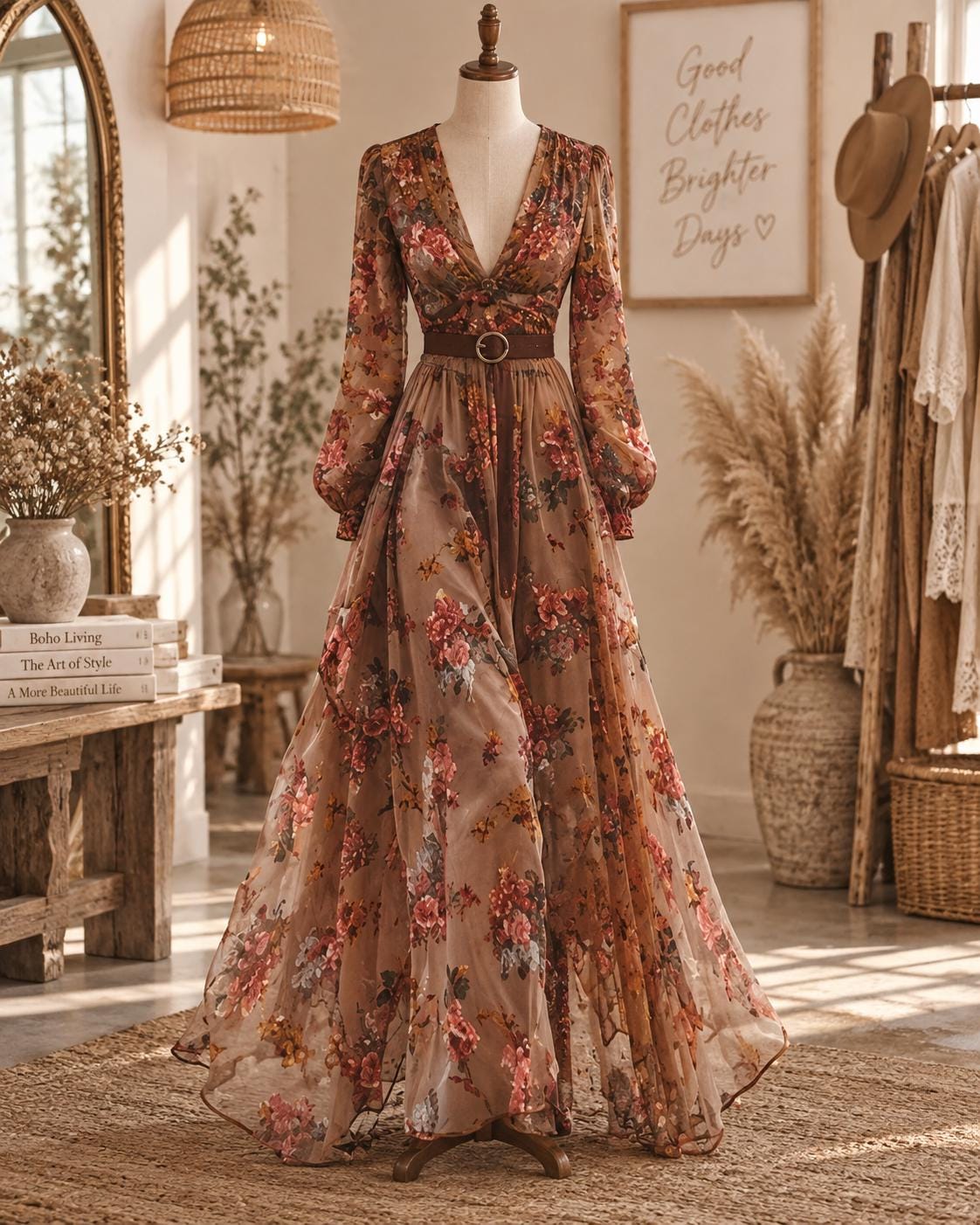 Vintage Floral Maxi Dresses - Etsy