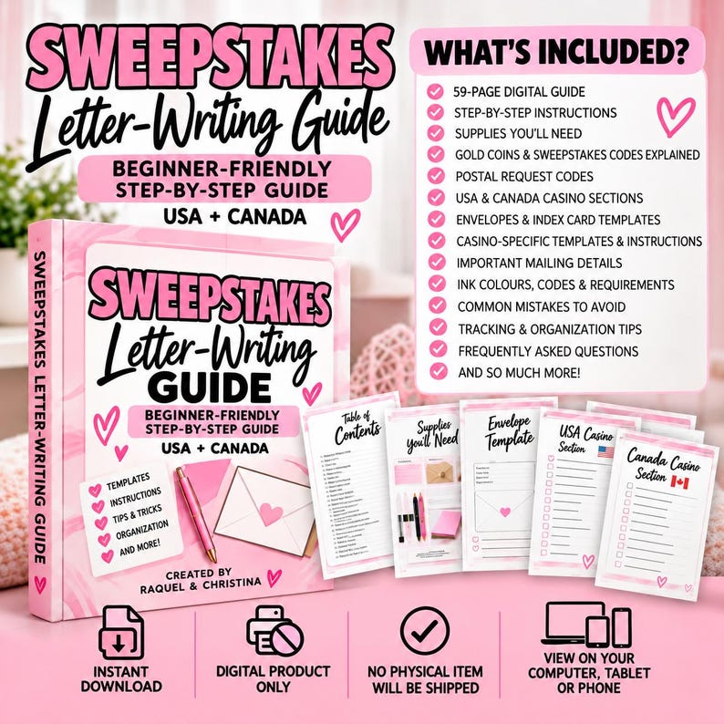Essay Entries Sweepstakes Mail-in Entry Guide | Beginner Letter Writing Instructions ...