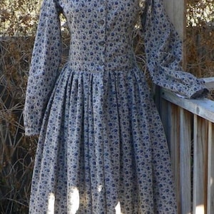 Civil War Camp Dress Victorian  Calico Skirt Ready to Ship Discounted