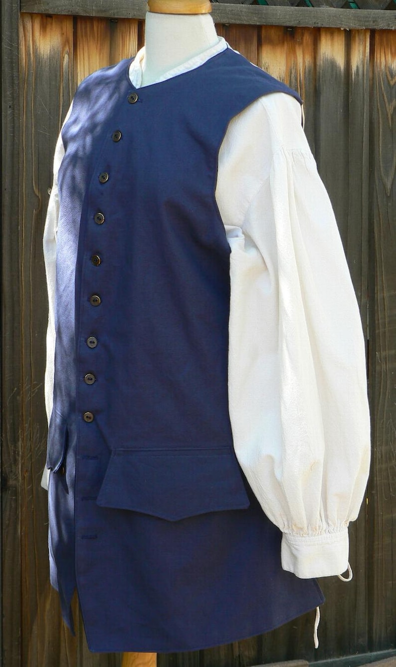 Pirate Vest Colonial Waistcoat POTC Canvas Mens Historical Etsy UK