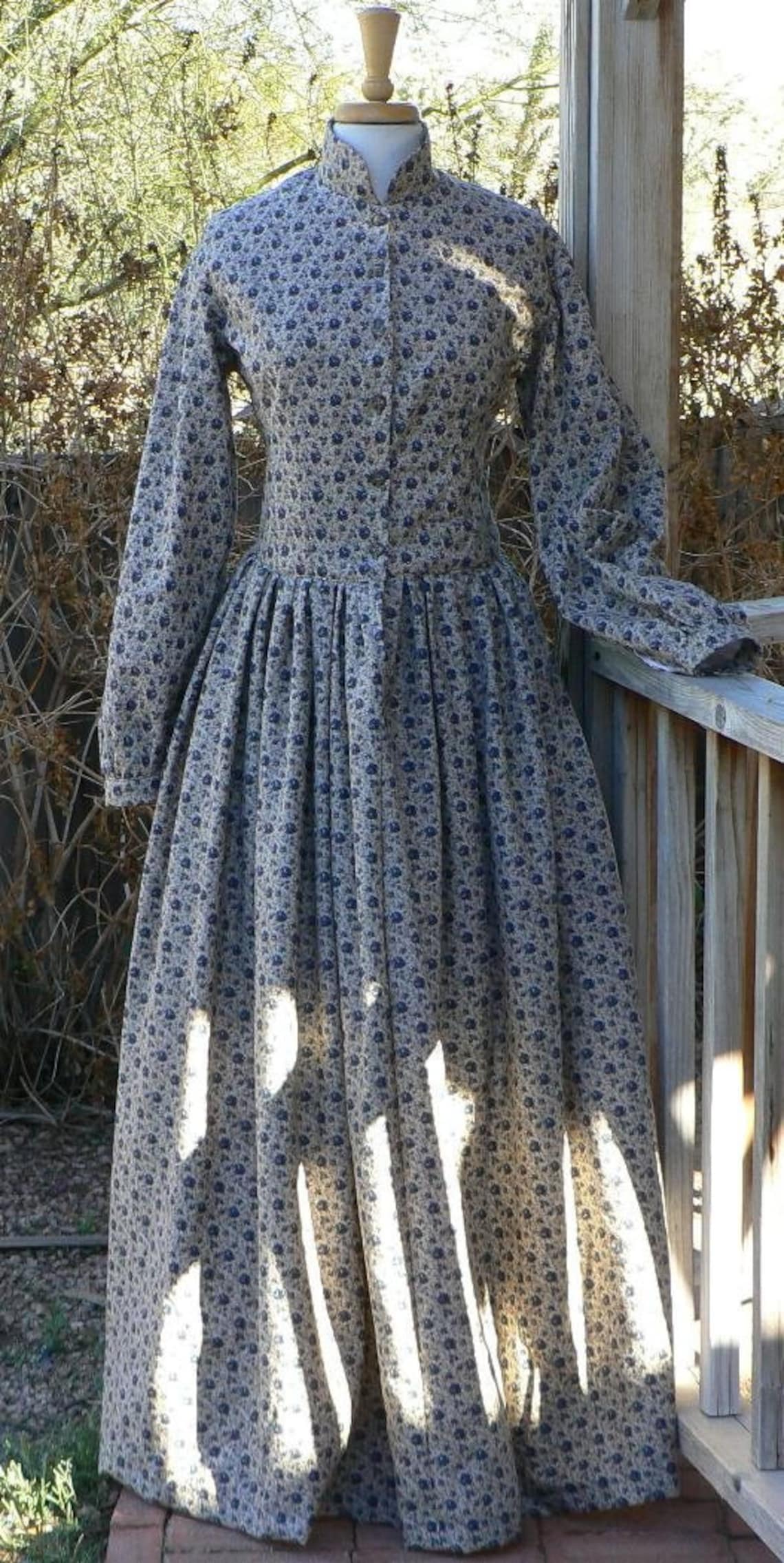 Civil War Victorian Camp Dress Historical Costume LARP Prairie Etsy