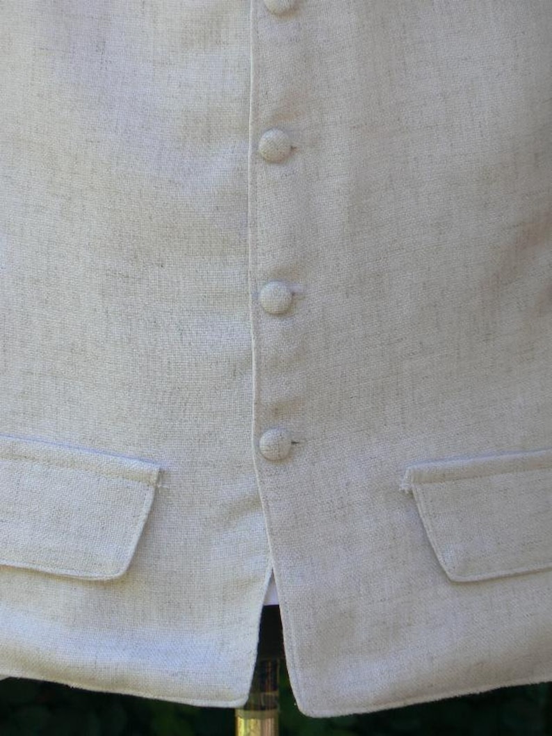 Colonial Pirate Vest Linen Renaissance Waistcoat LARP Mens Historic Costume