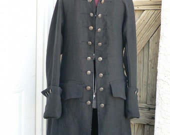 Pirates of the Caribbean Pirate Coat Linen Will Turner Reproduction Frock Historical Costume Sale Price