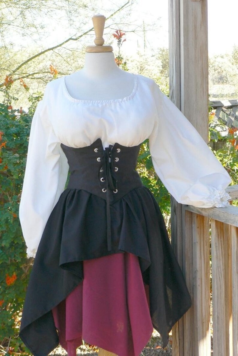 Pirate Dress Renaissance Outfit Waist Cincher Historical - Etsy