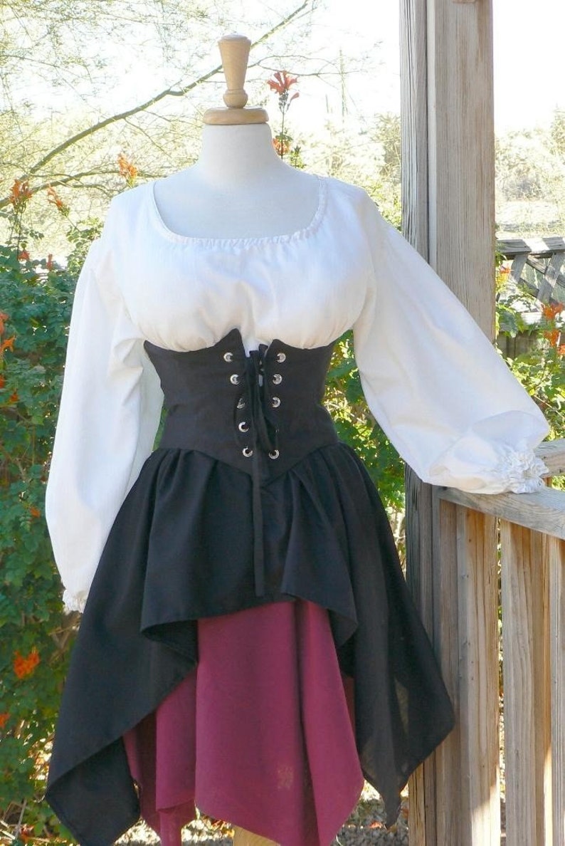 Pirate Dress Renaissance Outfit Waist Cincher Historical | Etsy