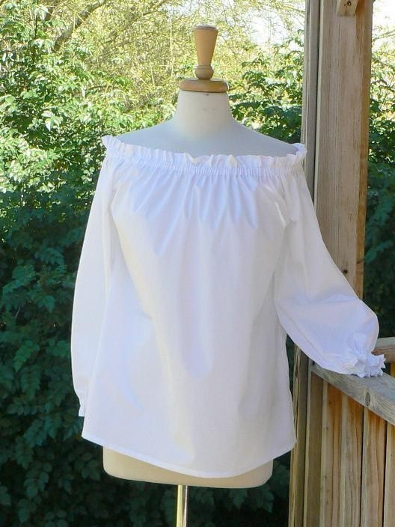 Renaissance Peasant Blouse Cotton Chemise LARP Tunic Pirate - Etsy