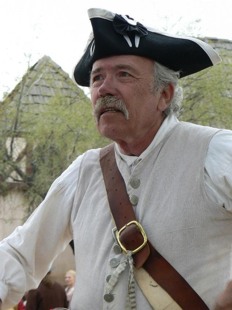 Colonial Pirate Vest Linen Renaissance Waistcoat LARP Mens Historic Costume
