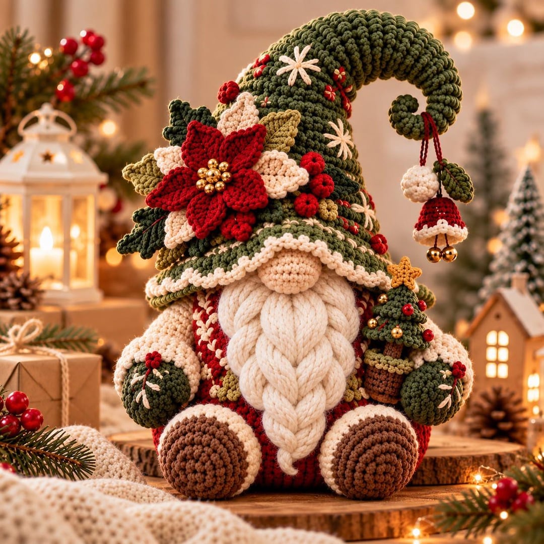 Crochet Christmas Gnome Doll Pattern, Festive Holiday Decor (PDF) - Etsy UK