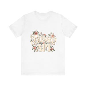 Blessed API tee | Floral vintage lettering T-Shirt