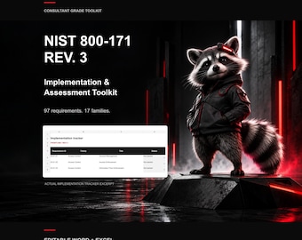 Kit de herramientas NIST 800-171 Rev 3: Plantilla SSP, matriz de requisitos, libro de trabajo de evaluación y POAM / Word Excel