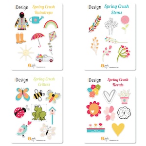 Keynote Spring Planner Stickers Template | Layered Vector Shapes Editable and Customizable