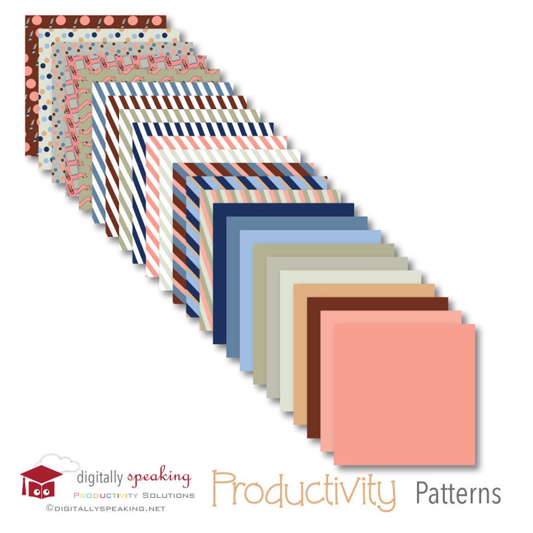 Productivity Digital Colors and Patterns - Etsy